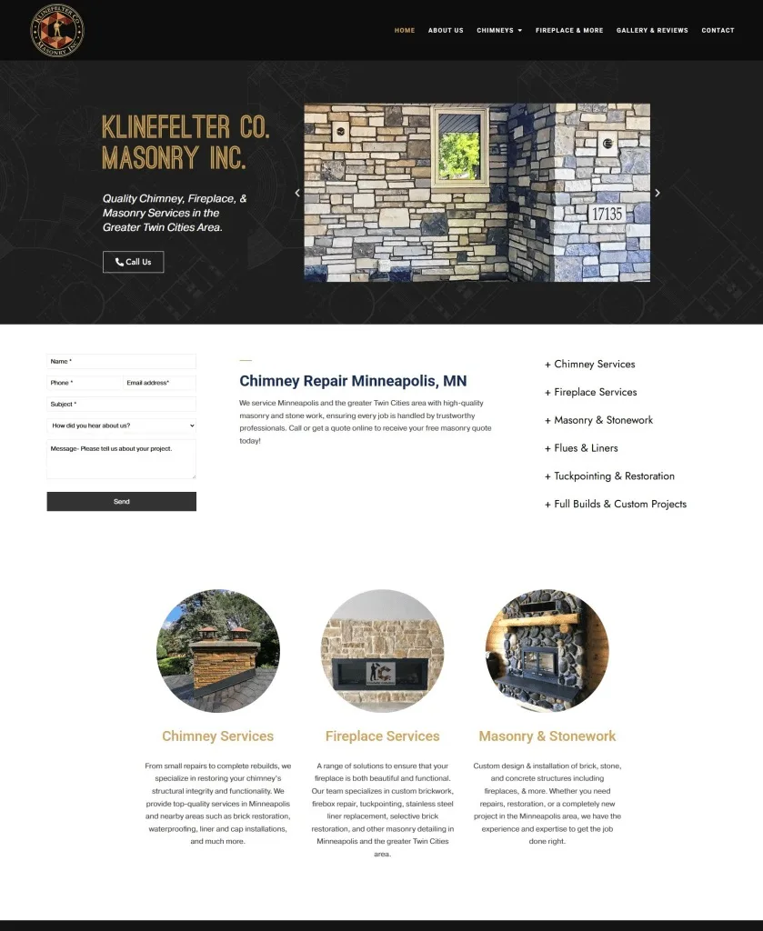 Klinefelter Co Masonry Case Study by ProWeb365