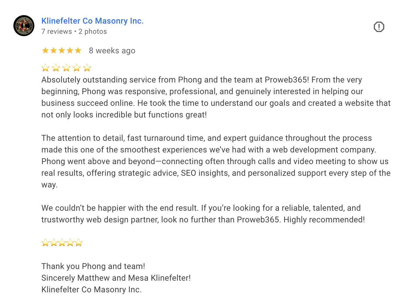 Klinefelter Co Masonry Inc.