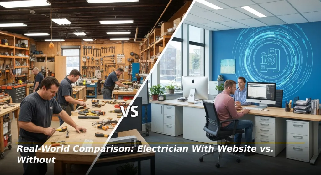 8_Real-World Comparison_ Electrician With Website vs. Without
