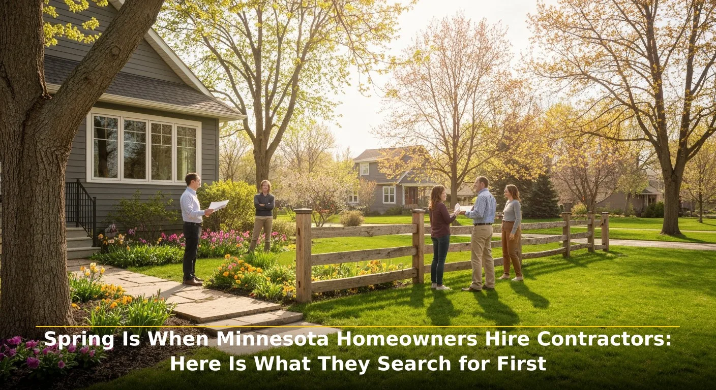 Spring Is When Minnesota Homeowners Hire Contractors: Here Is What They Search for First