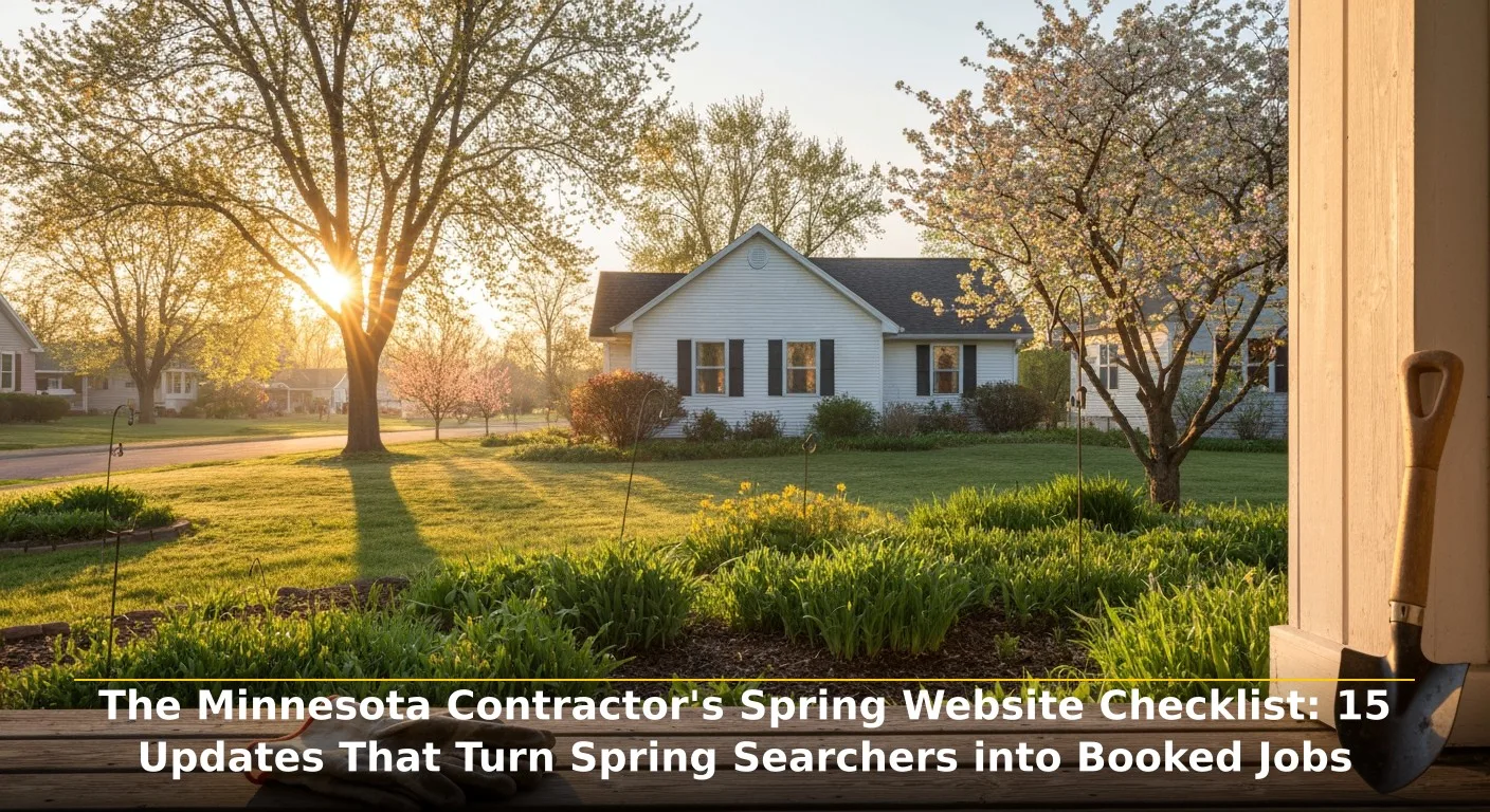 The Minnesota Contractor's Spring Website Checklist: 15 Updates That Turn Spring Searchers into Booked Jobs