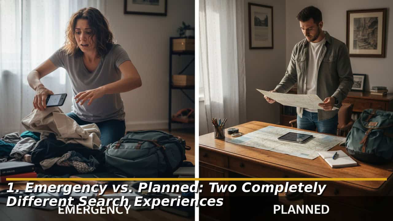 Emergency vs. Planned: Two Completely Different Search Experiences