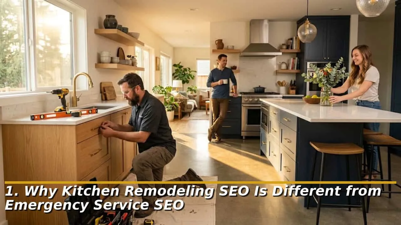 1. Why Kitchen Remodeling SEO Is Different from Emergency Service SEO