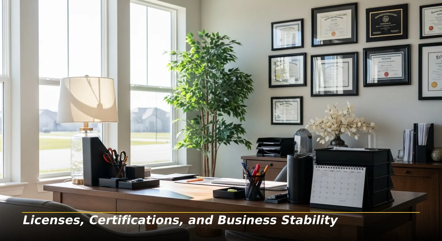 1 Licenses Certifications and Business Stability 1