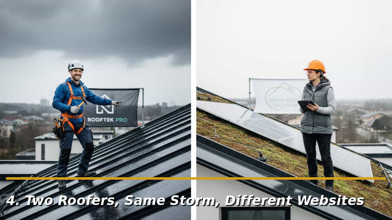 Two Roofers, Same Storm, Different Websites