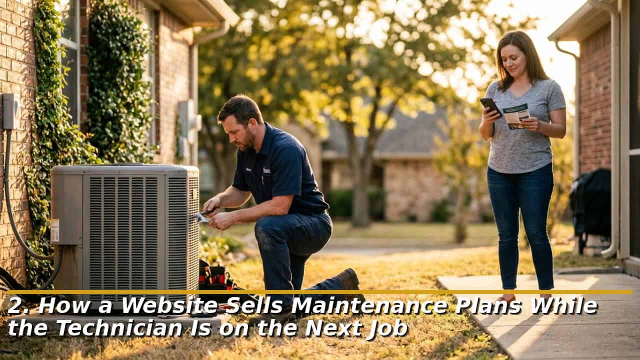 How a Website Sells Maintenance Plans While the Technician Is on the Next Job