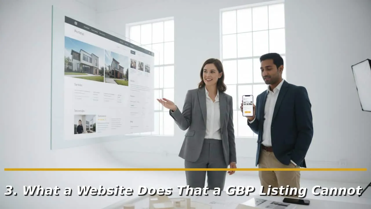 3. What a Website Does That a GBP Listing Cannot