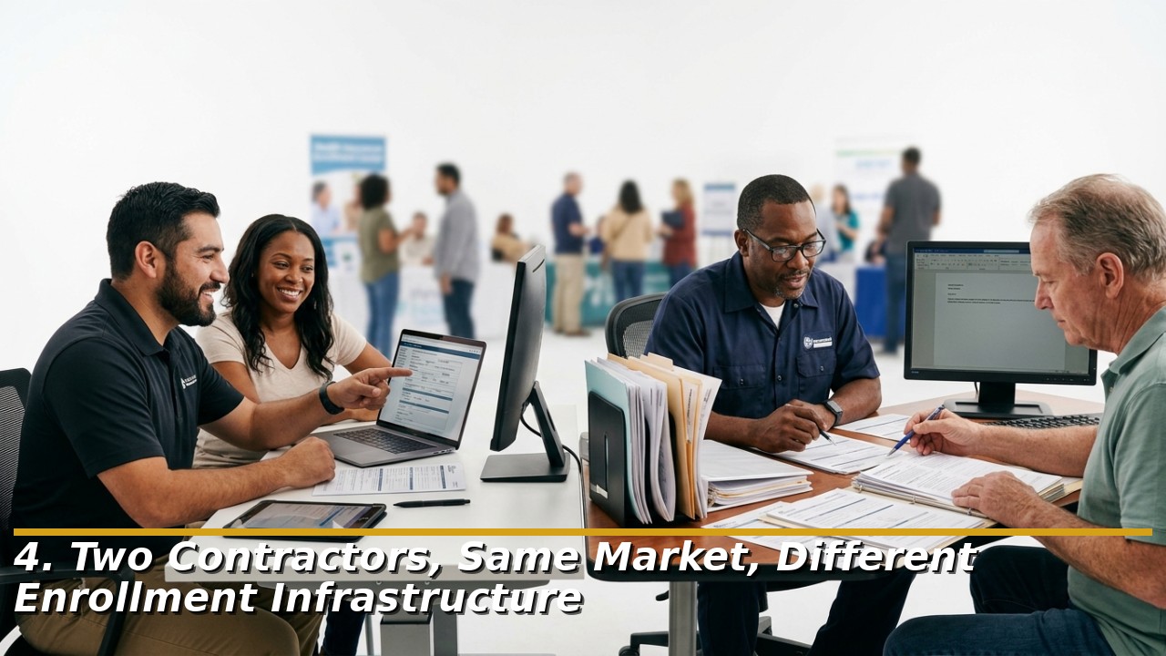 Two Contractors, Same Market, Different Enrollment Infrastructure