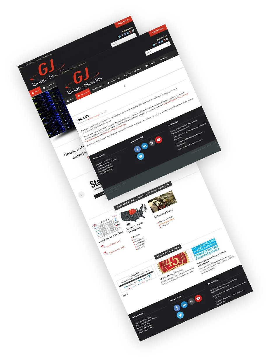 Minnesota Website Redesign for GJsales