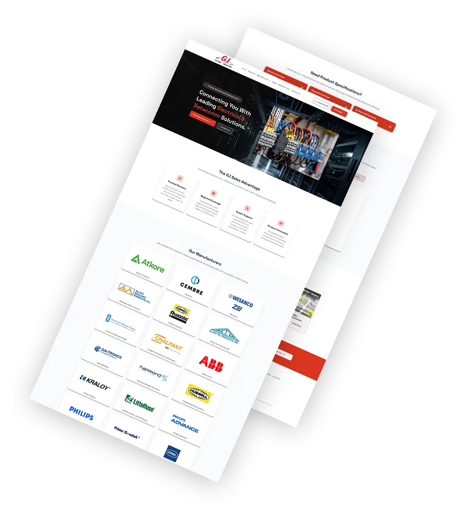 Professional Website Redesigned for GJsales